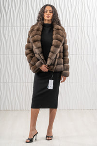 High-quality Platinum Russian sable fur coat for luxury lovers