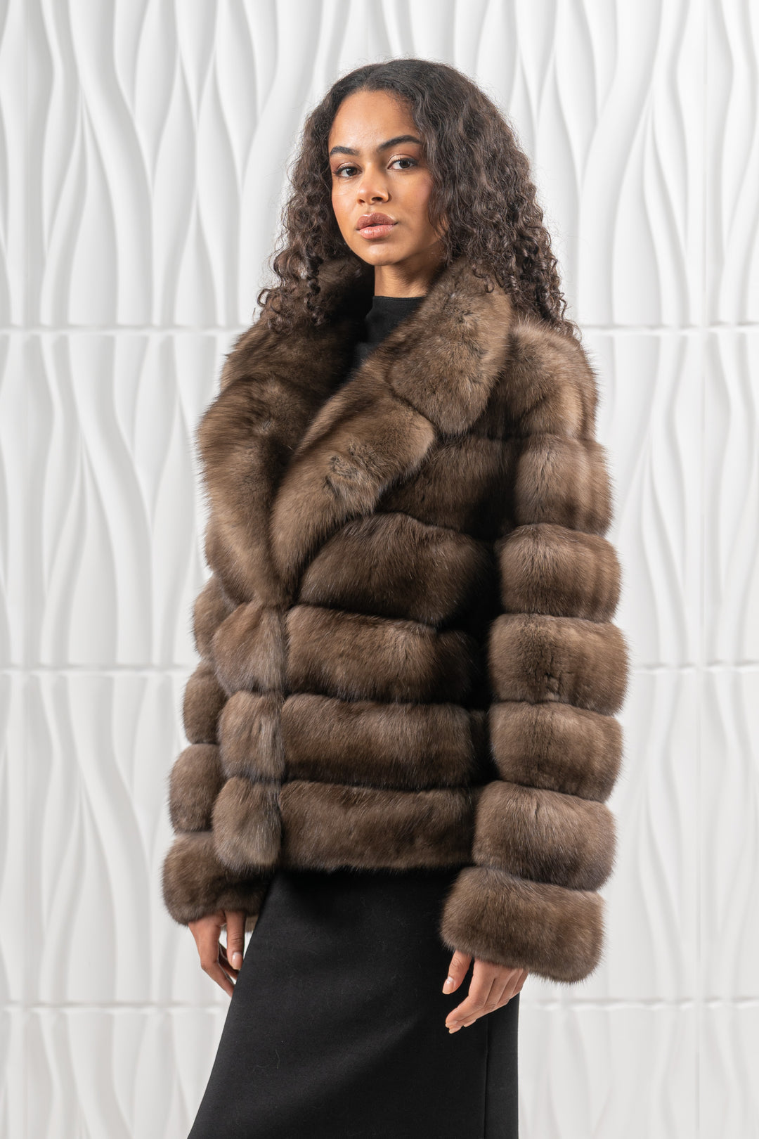 Exclusive Platinum Russian sable fur coat by manzari