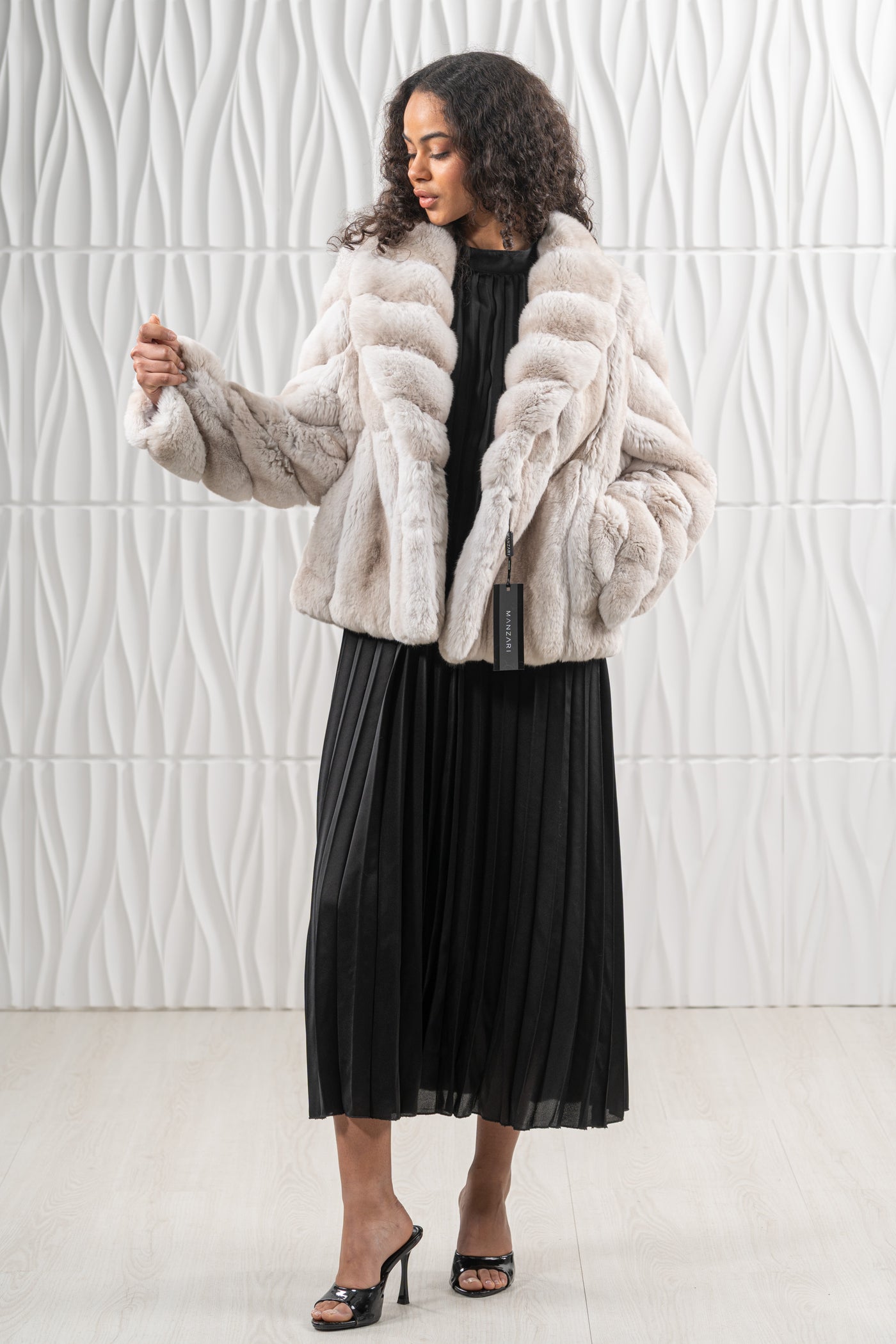 Exclusive chinchilla fur coat by manzari