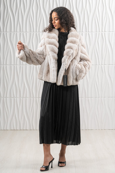 Exclusive chinchilla fur coat by manzari