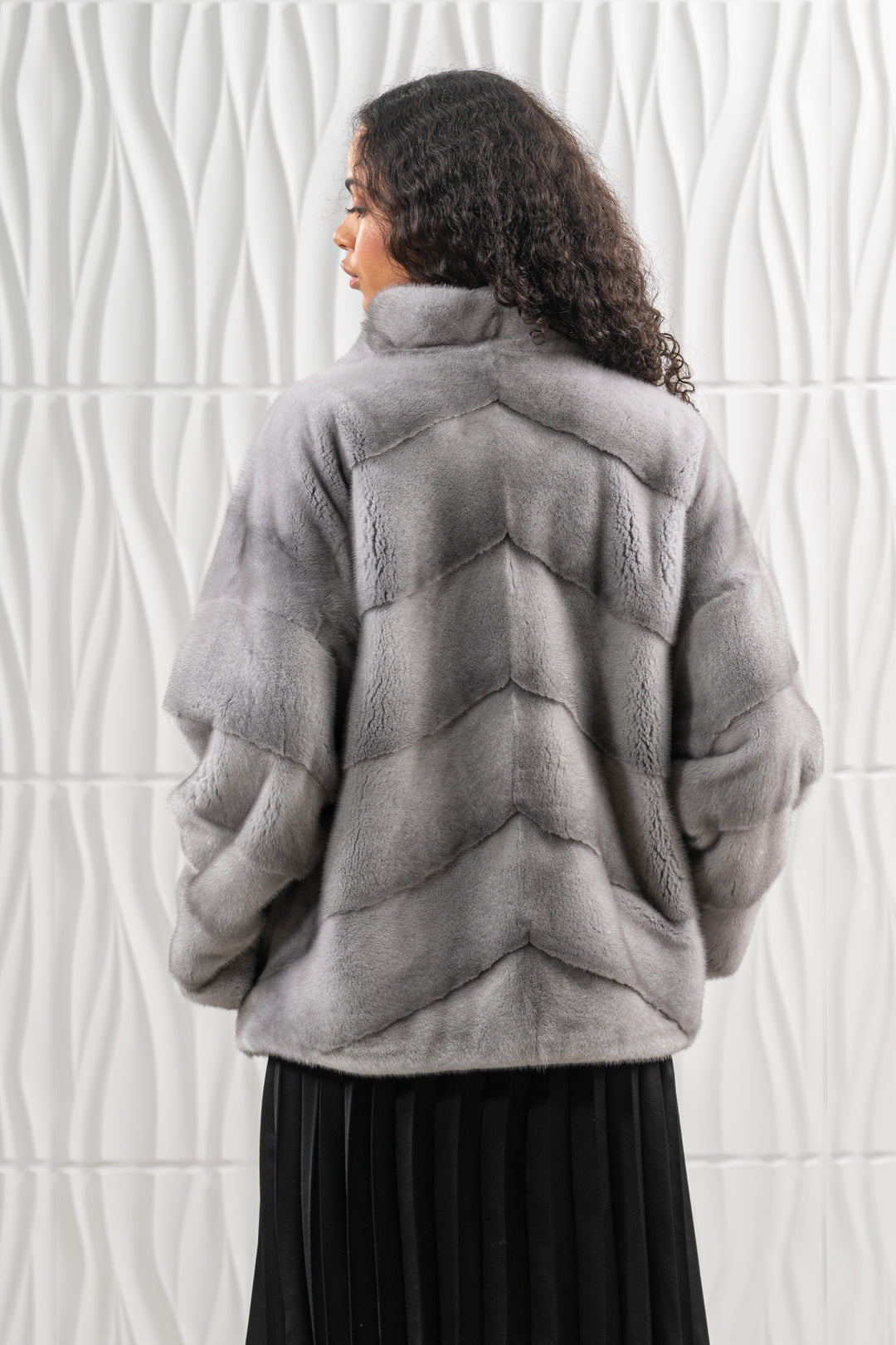 Premium Sapphire Mink fur coat for a sophisticated style