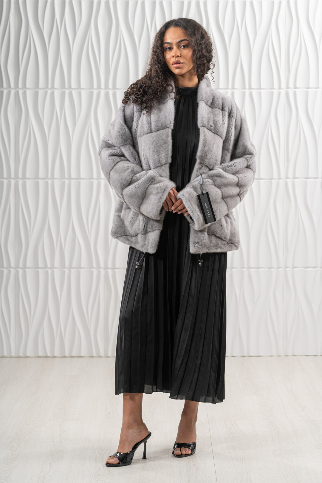 Premium Sapphire Mink fur coat for a sophisticated style