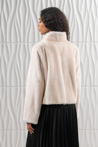 Chic mink fur coat by manzari for a bold statement
