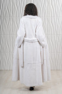 Premium White Mink fur coat for a sophisticated style