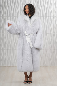 Premium Artic Marble Fox fur coat for a unique style