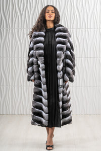 Elegant Natural Chinchilla fur coat for a refined look