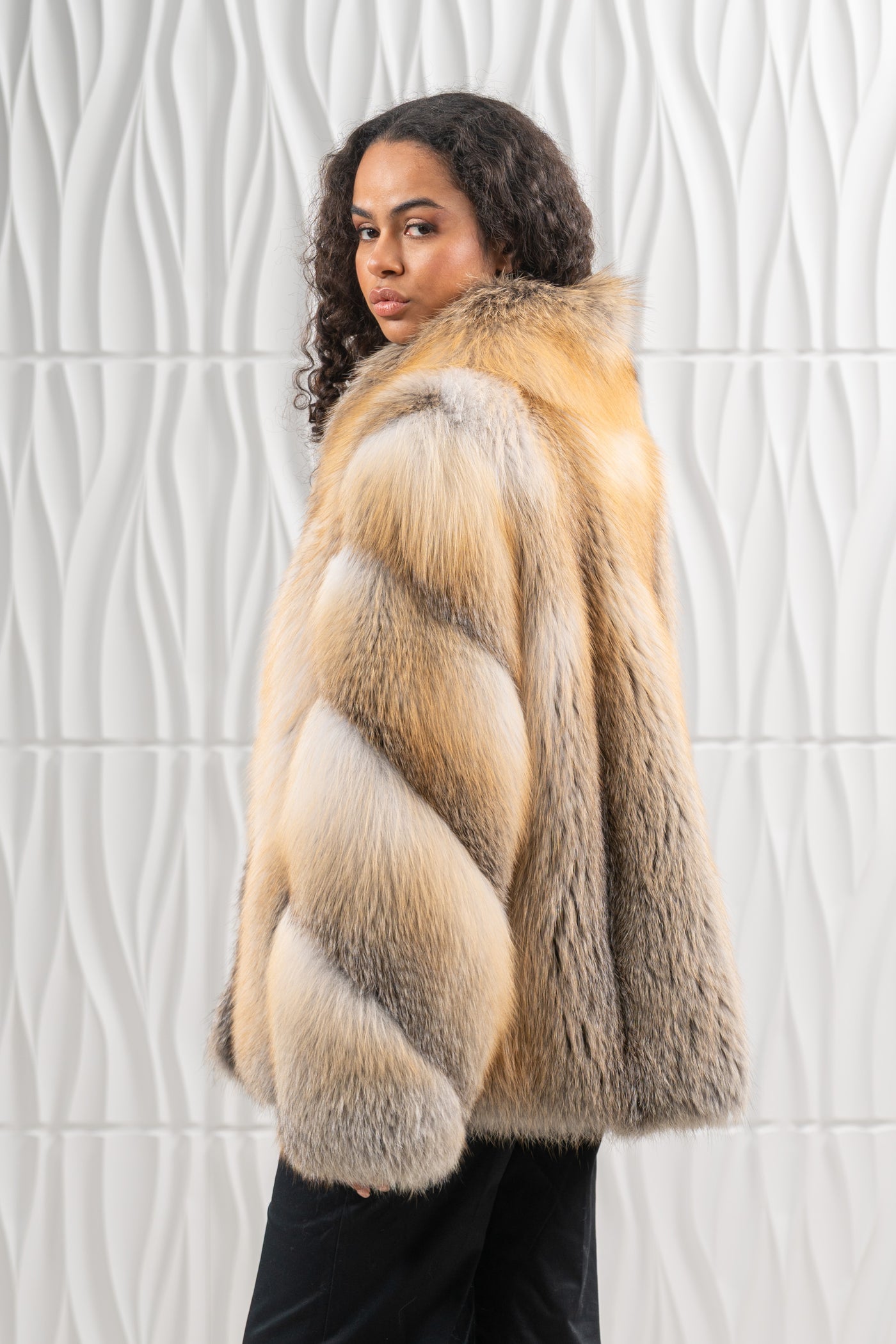 High-quality fox fur coat for fashion enthusiasts
