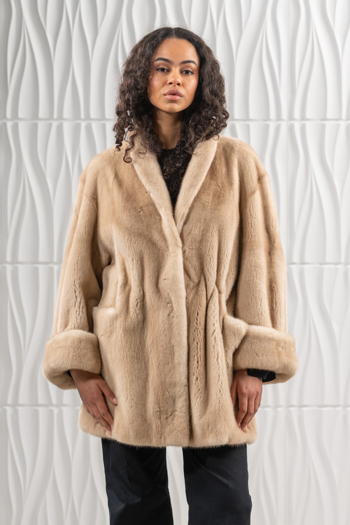 High-quality mink fur coat for luxury lovers
