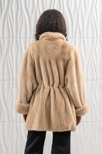 Manzari Palomino Mink fur coat for timeless elegance