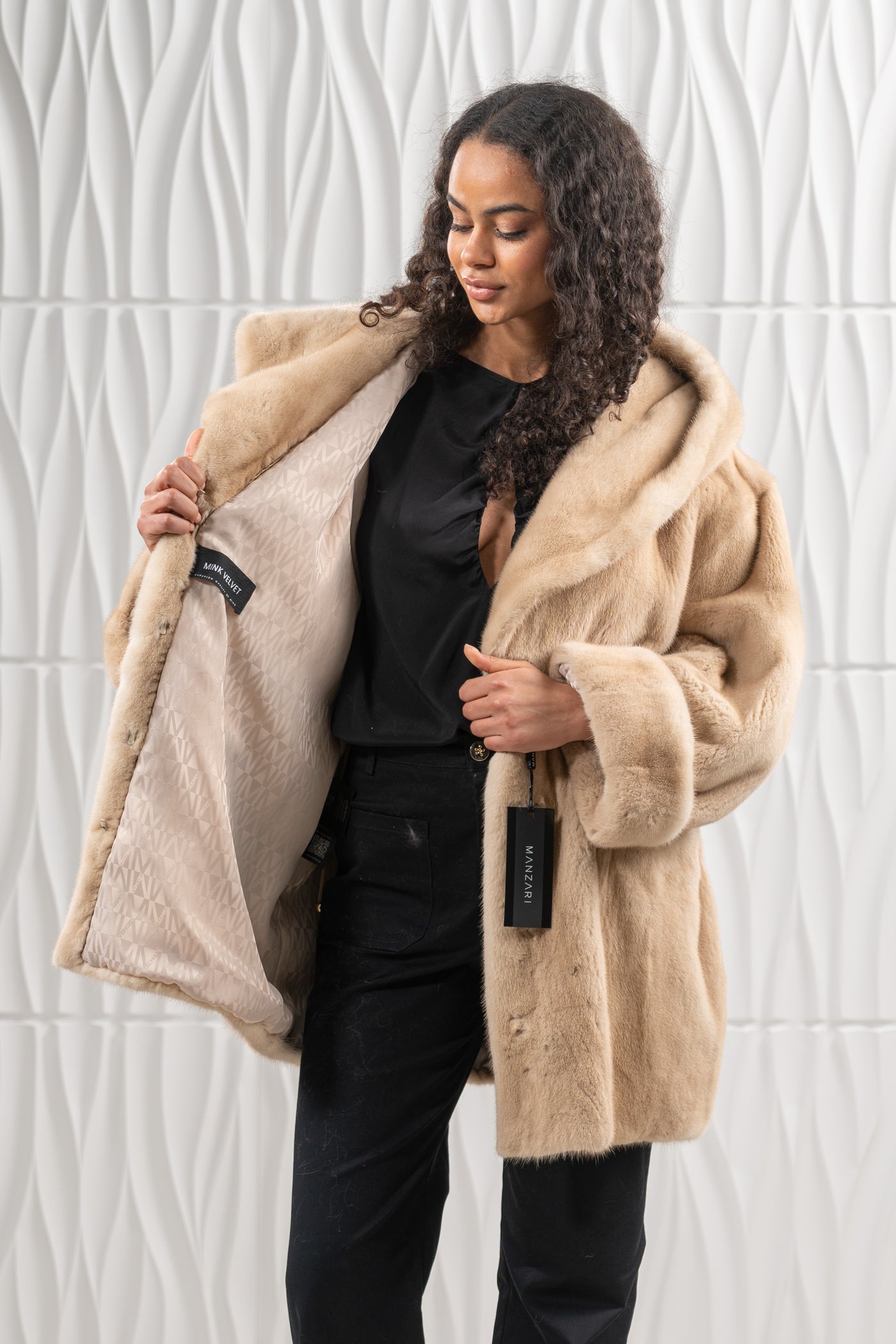 Elegant mink fur coat for a refined look