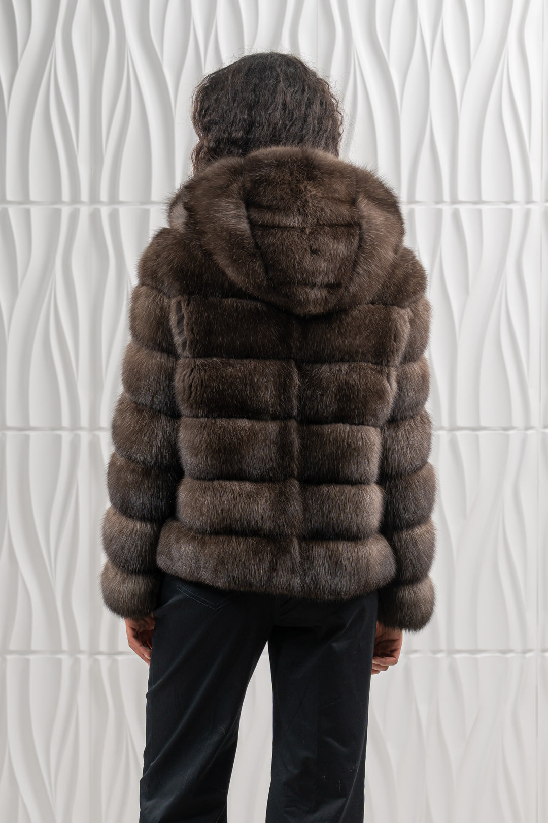 High-quality Carbonio Russian sable fur coat for luxury lovers