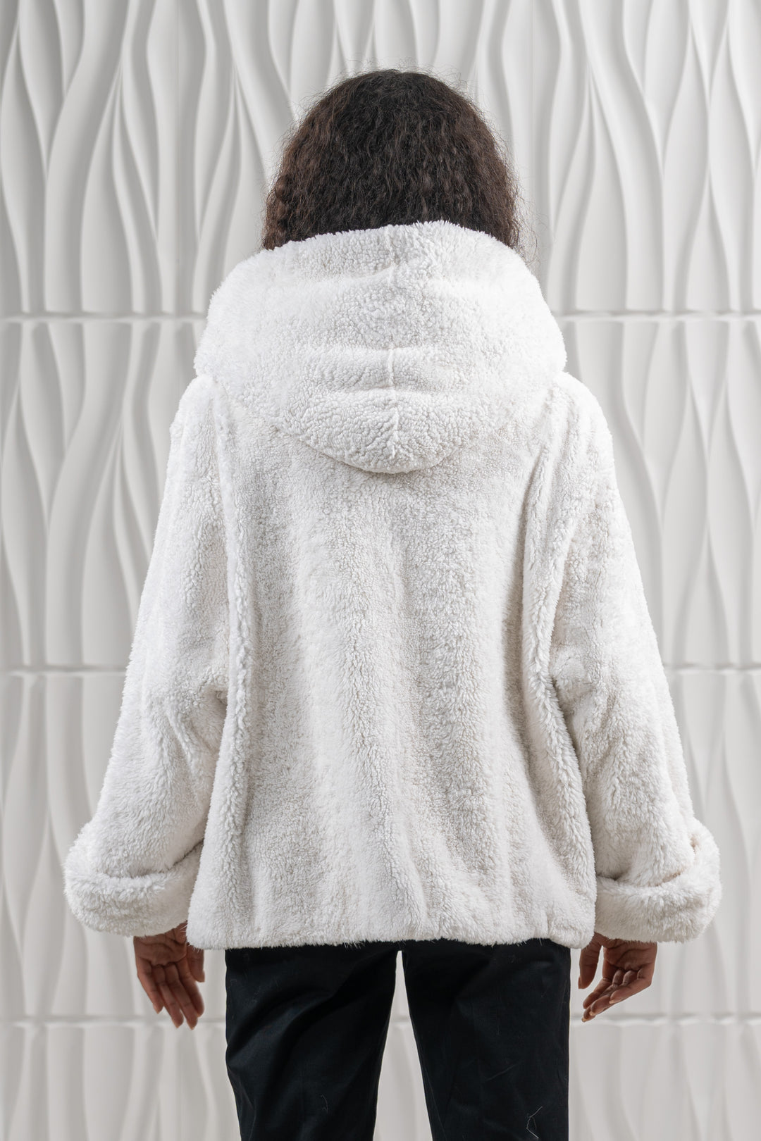 Elegant White Mink fur coat for a refined look