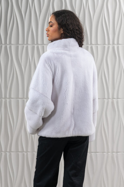 Manzari mink fur coat with a modern touch