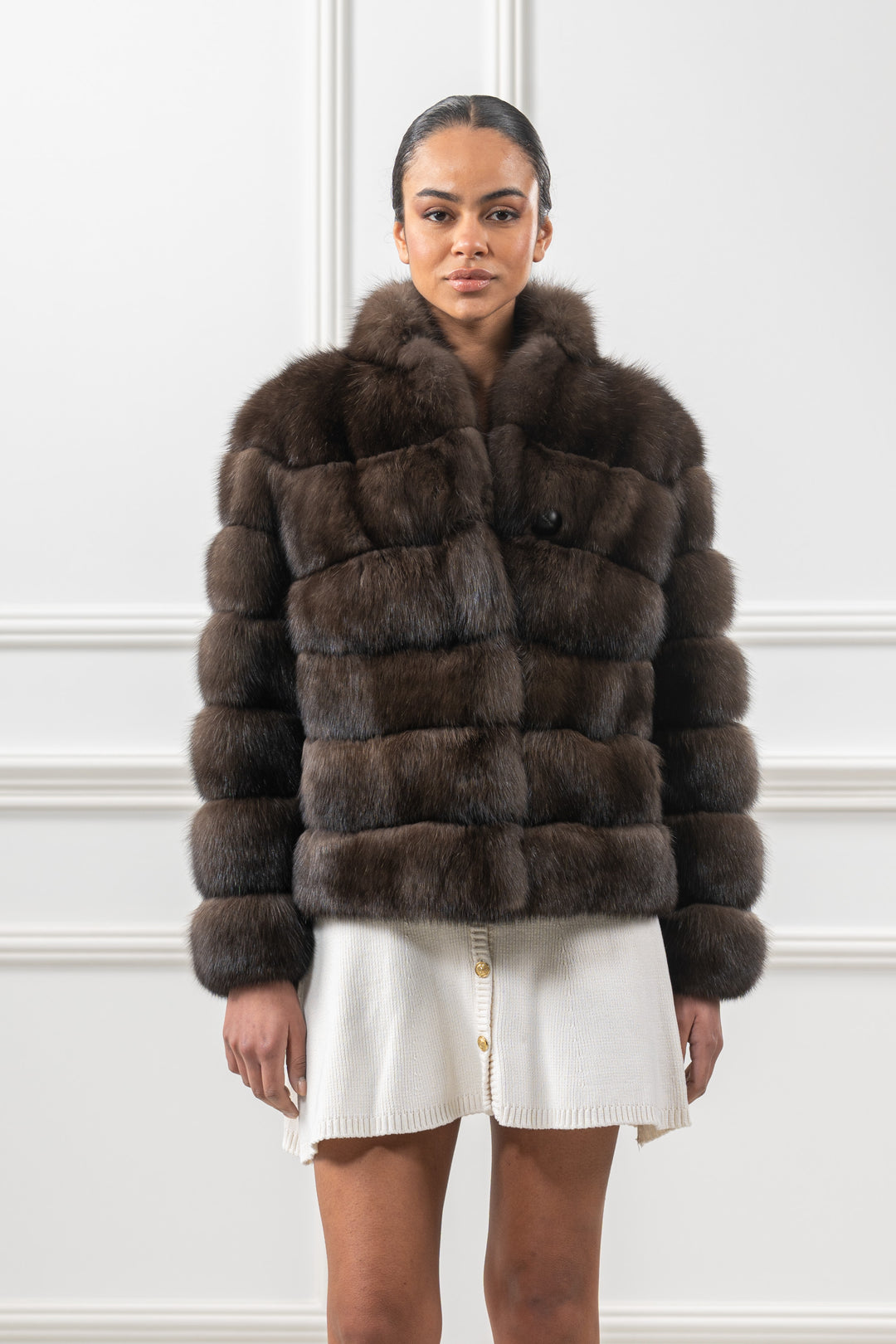 Exclusive Silvery Russian sable fur coat by manzari