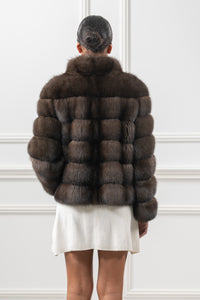 High-quality Silvery Russian sable fur coat for luxury lovers
