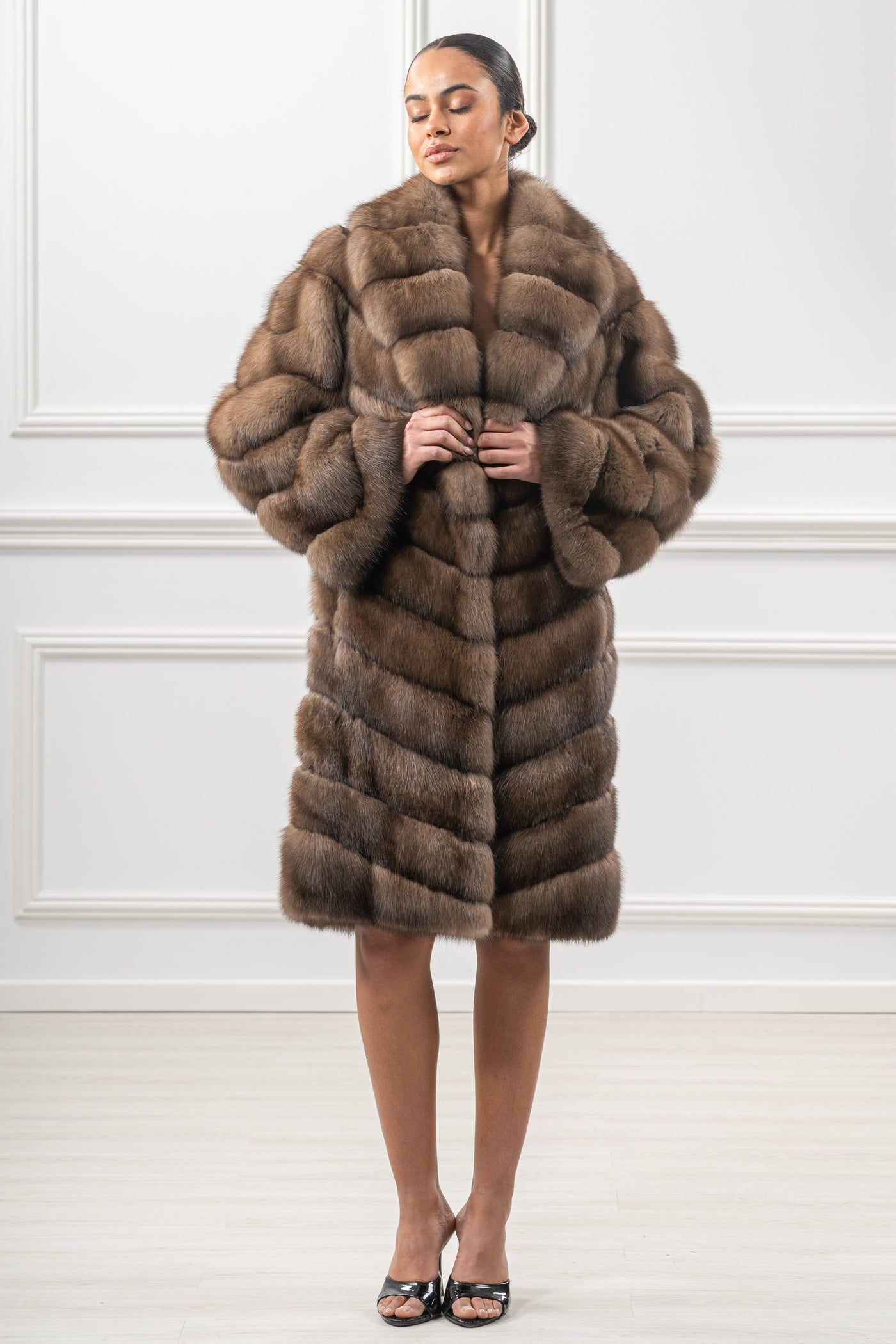 Sophisticated sable fur coat for special occasions