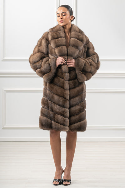 Sophisticated sable fur coat for special occasions