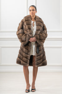 Manzari Platinum Russian sable fur coat for a timeless look