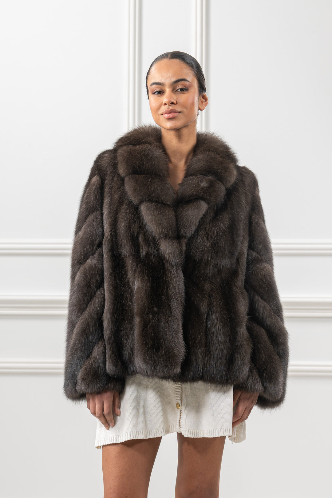 Manzari Carbonio Russian sable fur coat for a timeless look