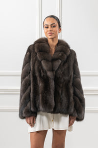 Manzari Carbonio Russian sable fur coat for a timeless look