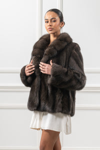 Manzari Carbonio Russian sable fur coat for a timeless look