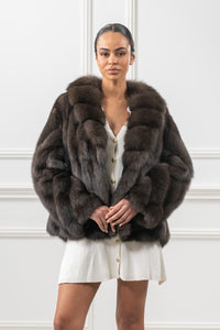 Manzari Carbonio Russian sable fur coat for a timeless look
