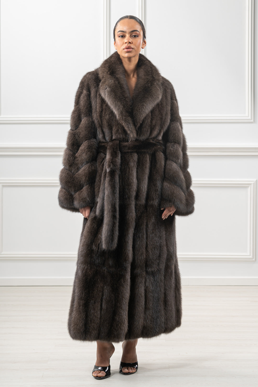 High-quality Carbonio Russian sable fur coat for luxury lovers