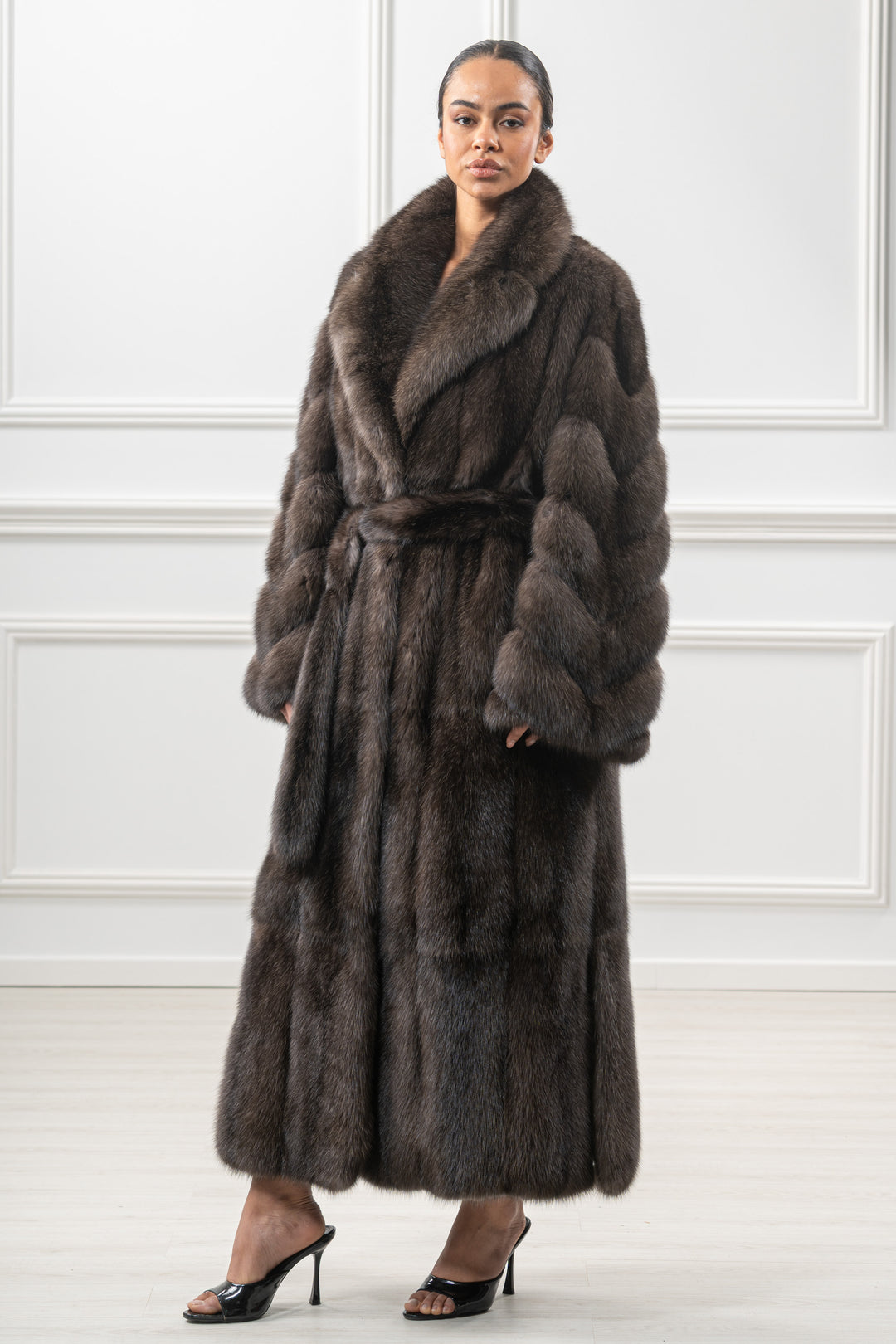 Elegant Carbonio Russian sable fur coat by manzari