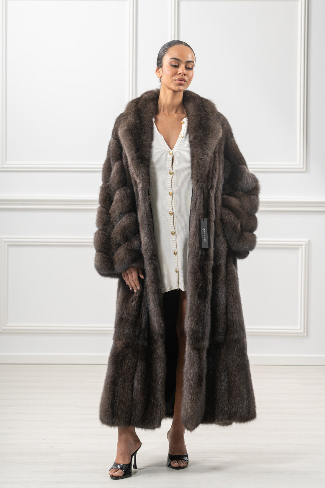 High-quality Carbonio Russian sable fur coat for luxury lovers