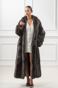 High-quality Carbonio Russian sable fur coat for luxury lovers