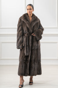 Premium Carbonio Russian sable fur coat for winter fashion