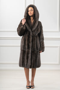 Elegant Carbonio Russian sable fur coat by manzari