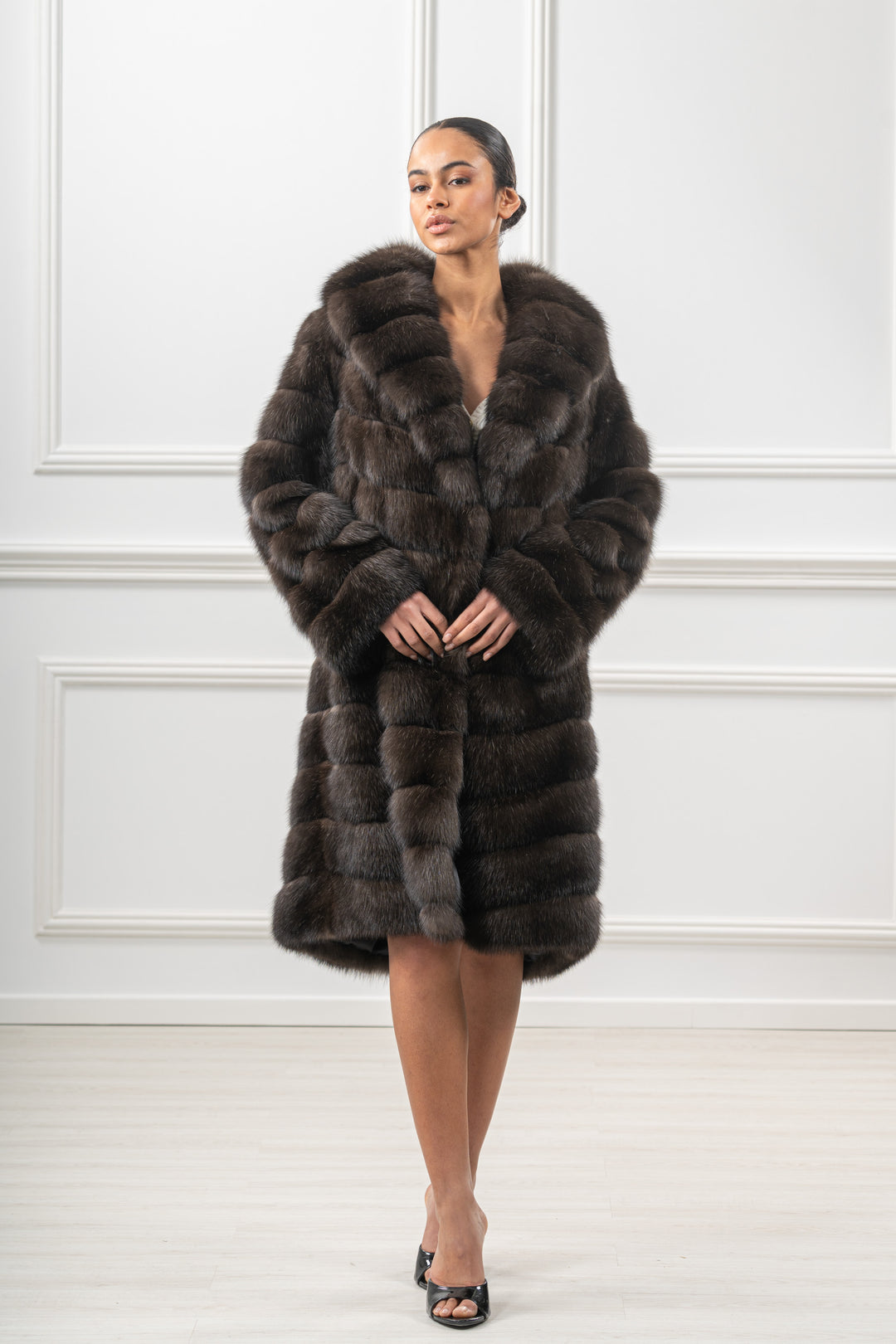 Manzari Carbonio Russian sable fur coat for a timeless look