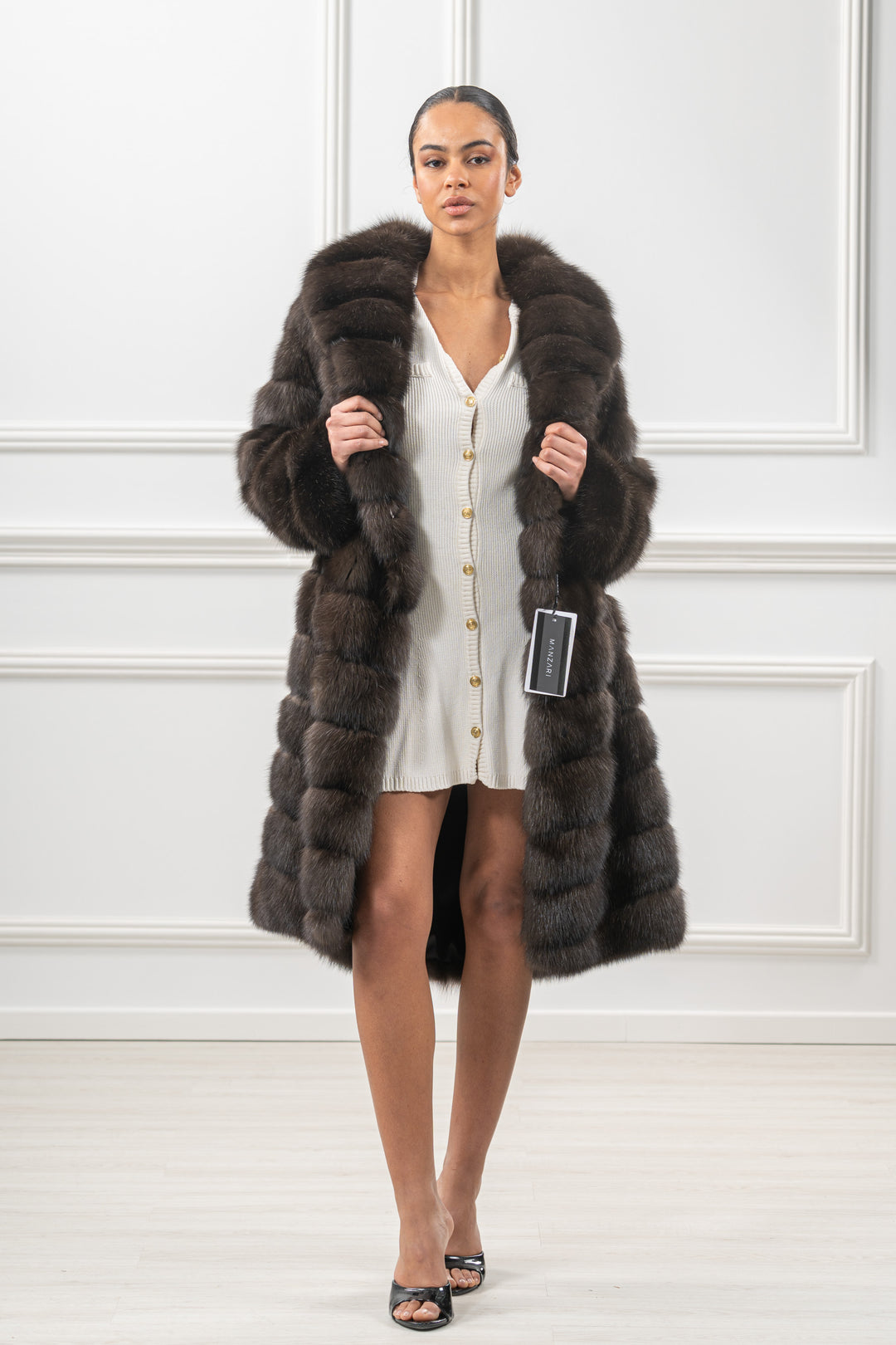 High-quality Carbonio Russian sable fur coat for luxury lovers