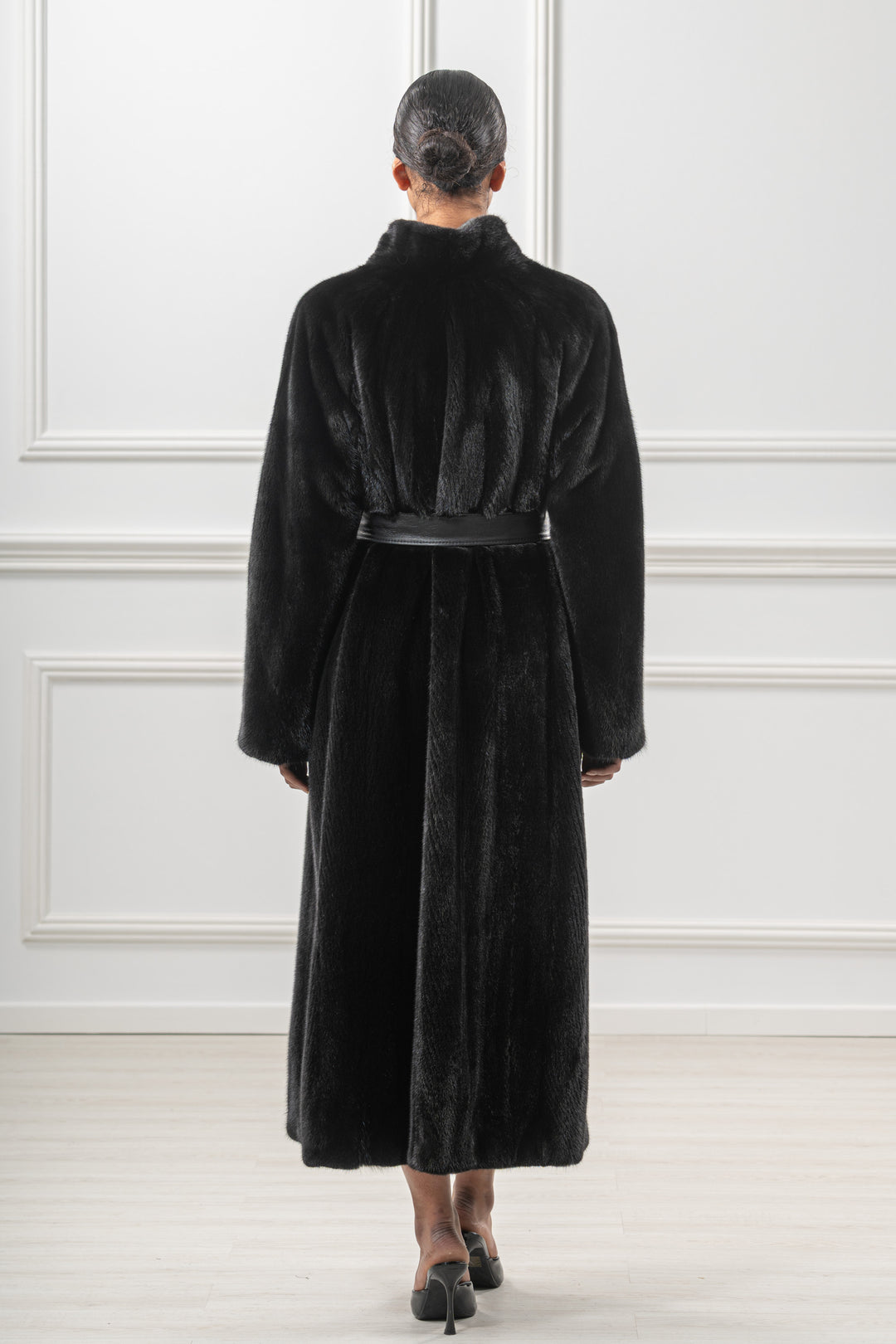 Premium Black Mink fur coat for a sophisticated style