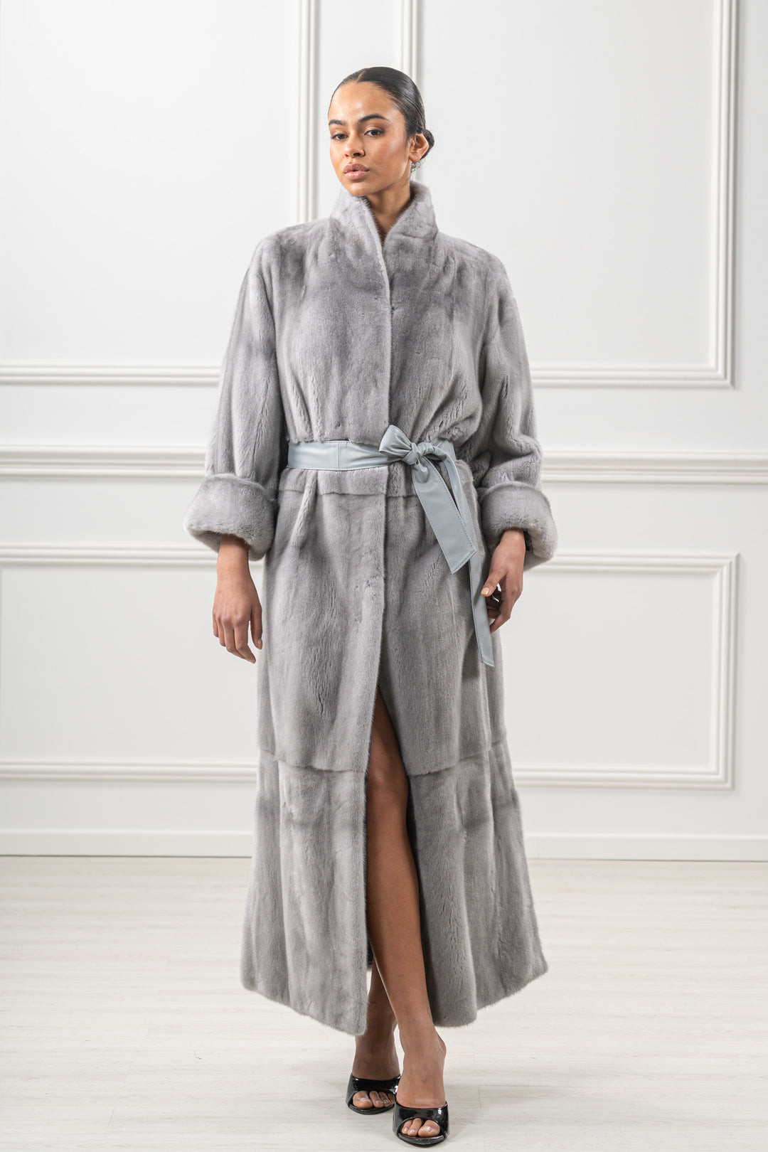 High-quality Sapphire Mink fur coat for luxury lovers