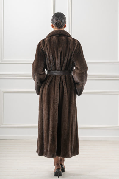 model wearing mink fur