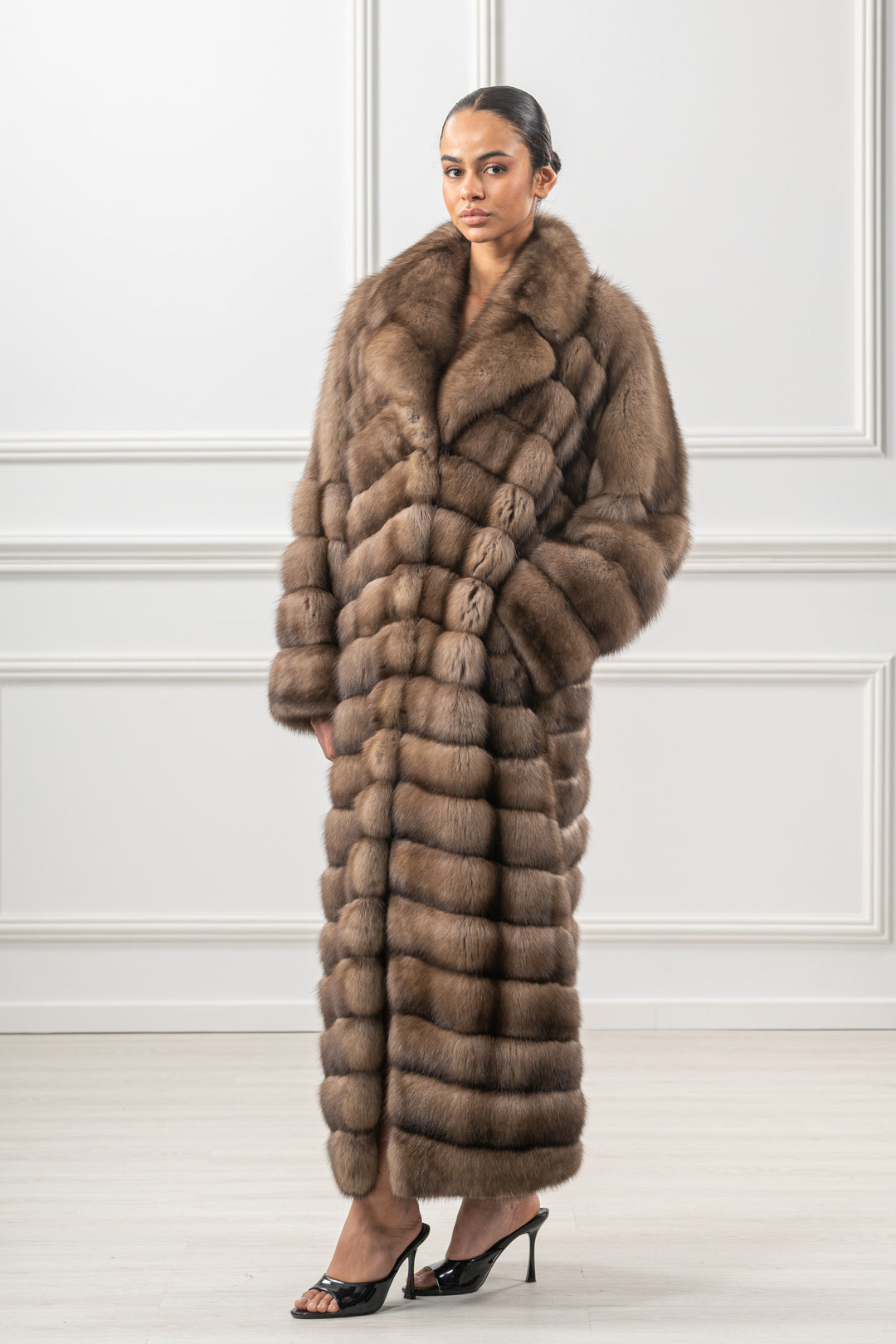 Platinum Russian sable fur coat by manzari for a bold statement