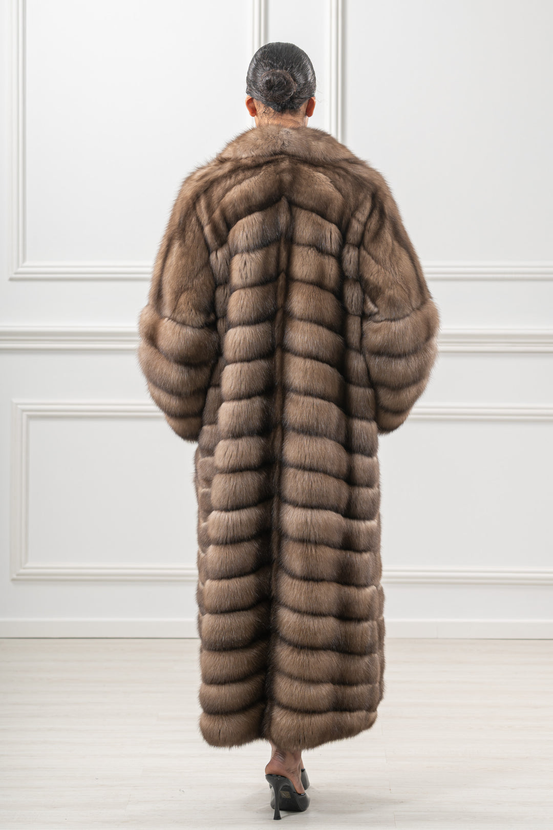 Platinum Russian sable fur coat by manzari for a bold statement