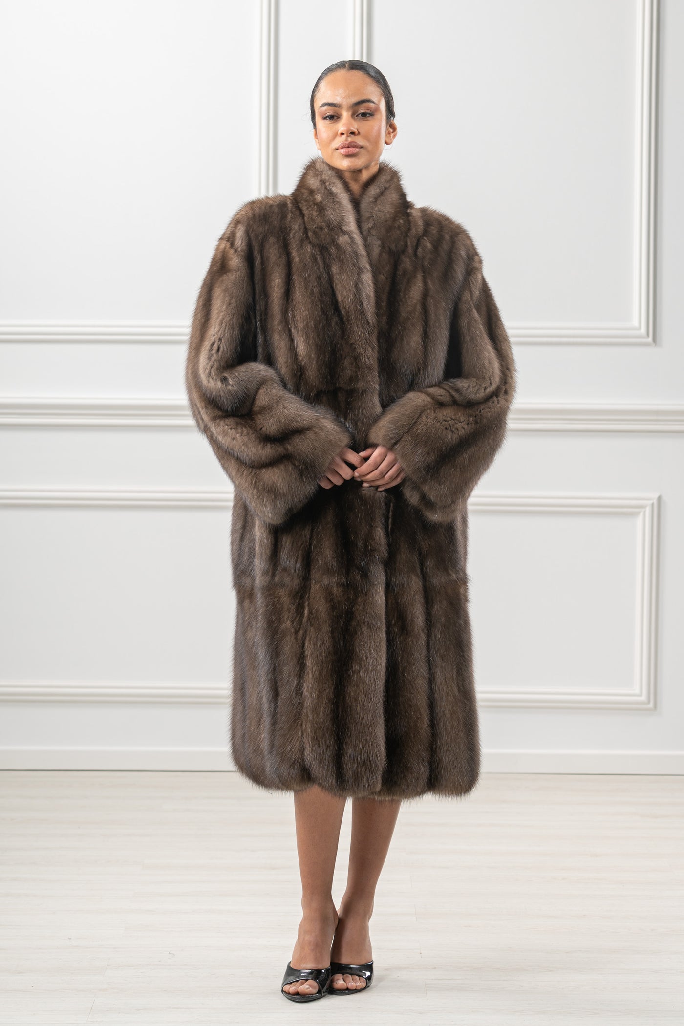 Sophisticated sable fur coat for special occasions