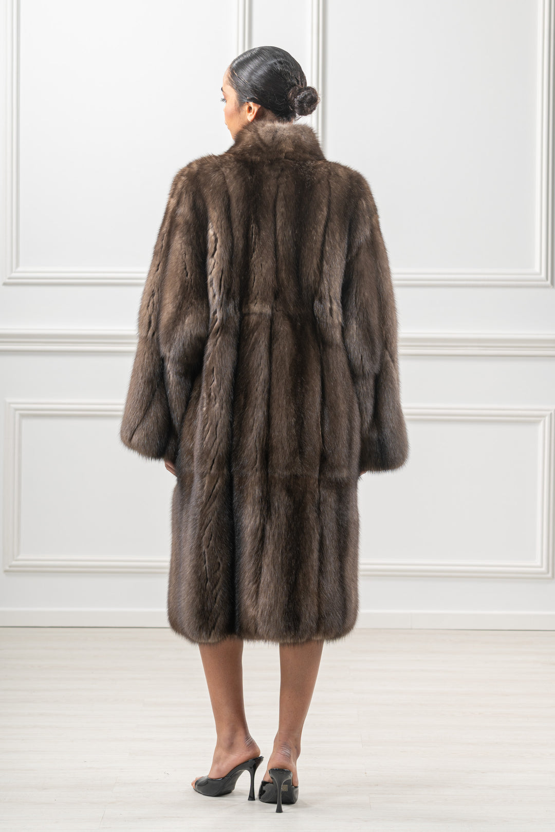Exclusive Platinum Russian sable fur coat by manzari