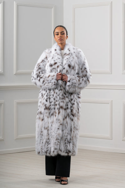 BOBCAT FULL BELLY NATURAL LONG HAIR COAT L/O 0910?21M492