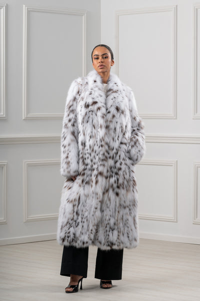 BOBCAT FULL BELLY NATURAL LONG HAIR COAT L/O 0910?21M492