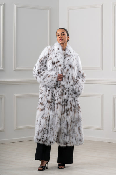 BOBCAT FULL BELLY NATURAL LONG HAIR COAT L/O 0910?21M492