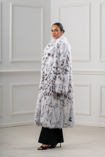 BOBCAT FULL BELLY NATURAL LONG HAIR COAT L/O 0910?21M492