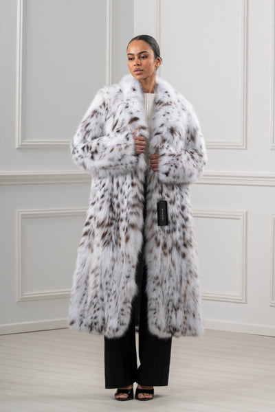 BOBCAT FULL BELLY NATURAL LONG HAIR COAT L/O 0910?21M492