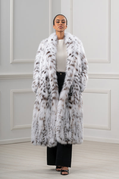 BOBCAT FULL BELLY NATURAL LONG HAIR COAT L/O 0910?21M492