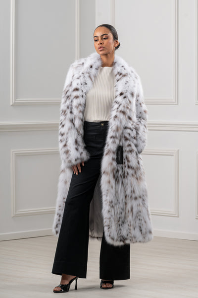 BOBCAT FULL BELLY NATURAL LONG HAIR COAT L/O 0910?21M492