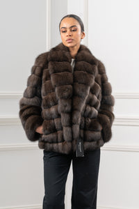 Carbonio Russian sable fur coat by manzari for a bold statement