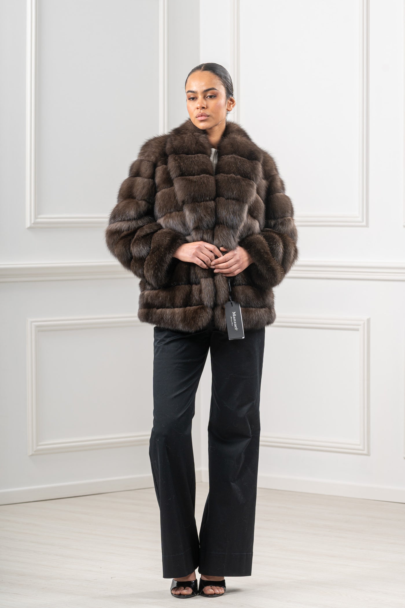 Sophisticated sable fur coat for special occasions